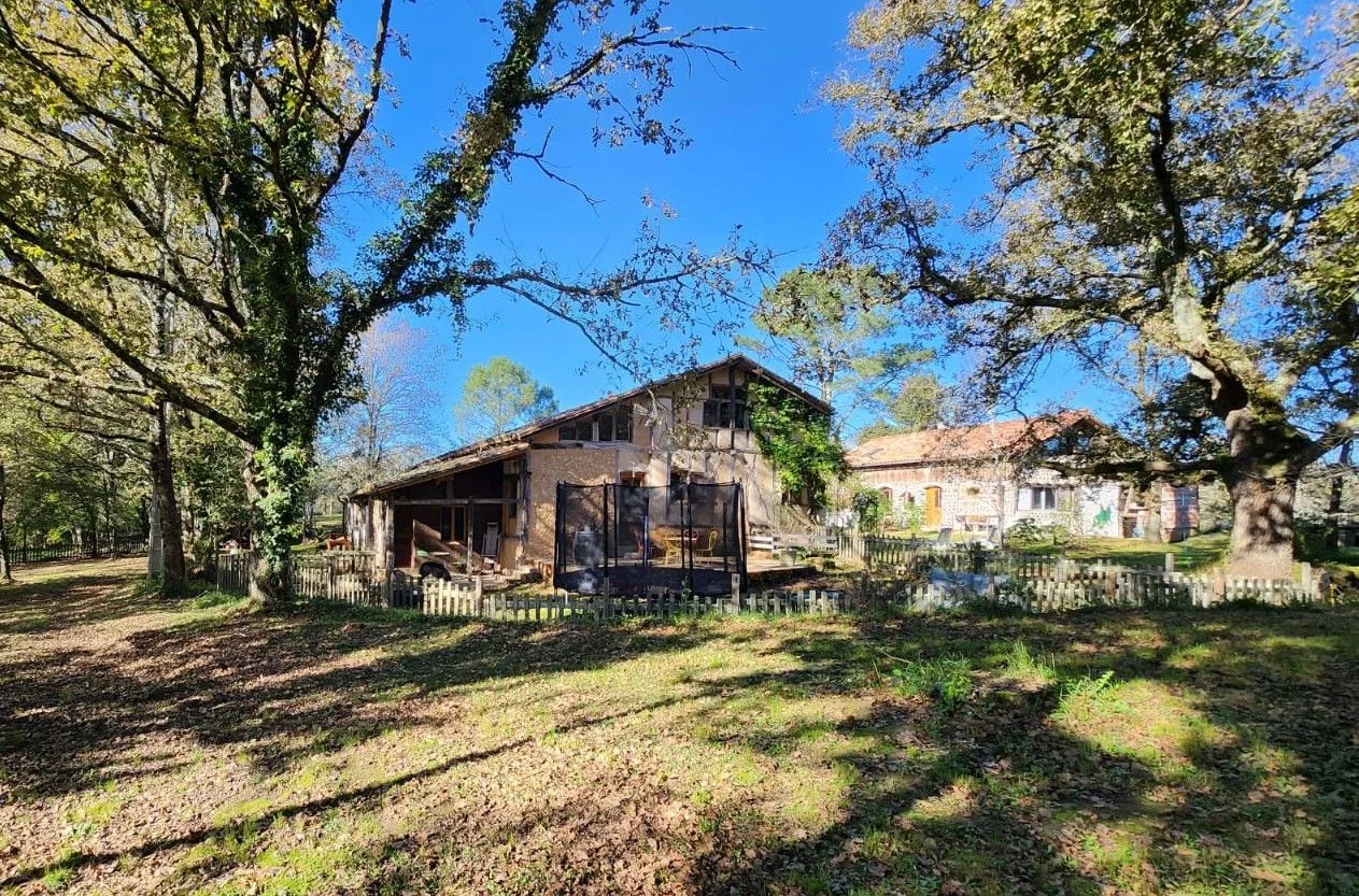 The two houses seen from the garden.