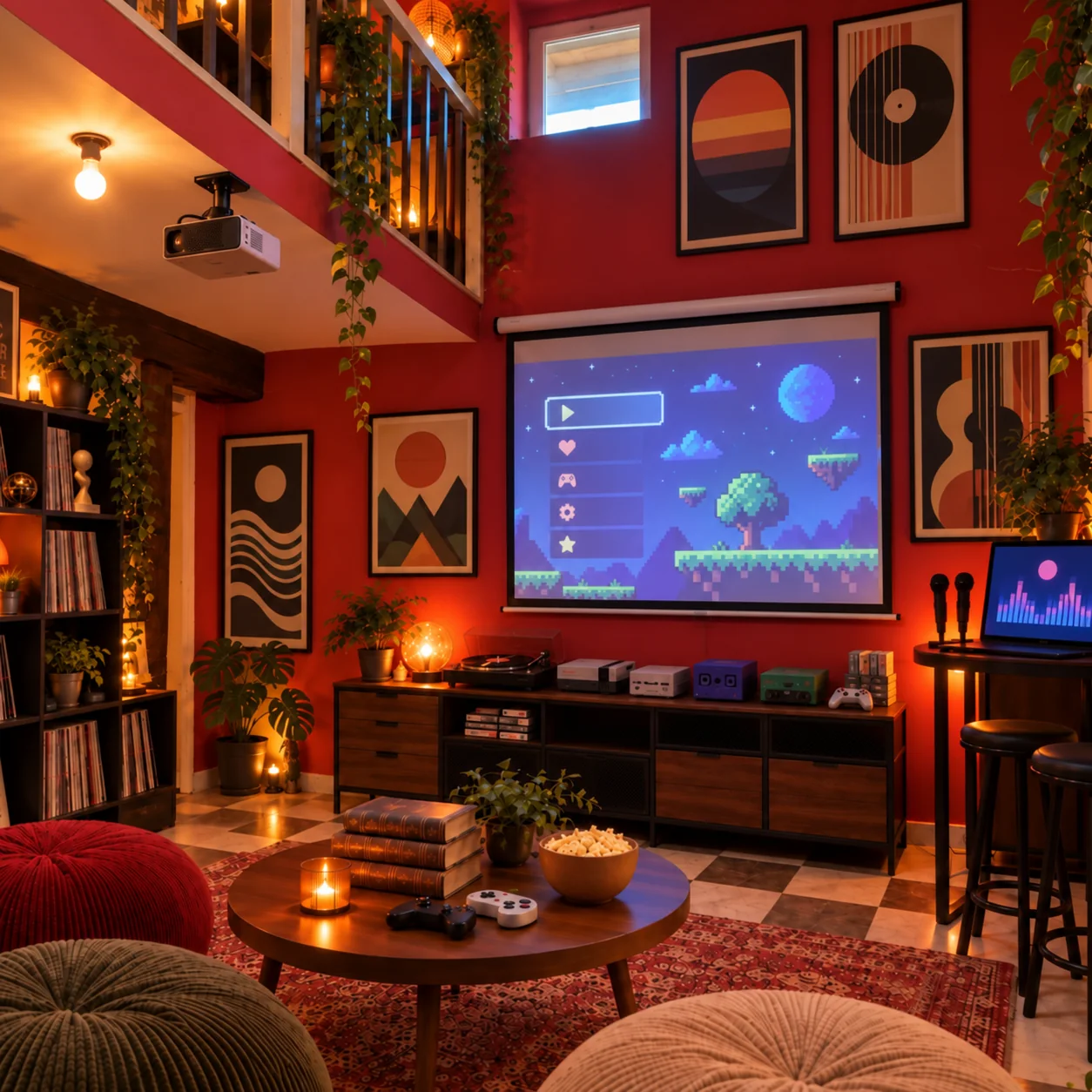 AI-generated projection of an activity room